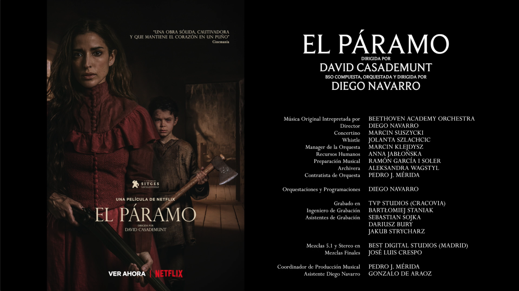 Tema principal de “El Páramo” – Tema de amor Lucía y Diego / “The Wasteland” main theme – Love theme Lucía & Diego – Behind the Scenes